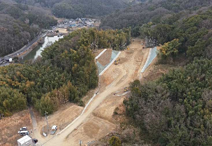県道矢掛寄島線公共道路工事（改良１）ICT活用工事